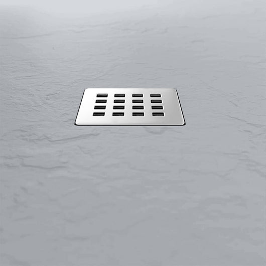 Piatto doccia 70x120 cm grigio effetto pietra in resina riducibile Karen