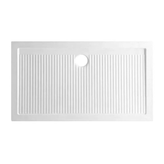 Piatto doccia 70x120 H 6.5 rettangolare in ceramica bianca con antiscivolo Ferdy