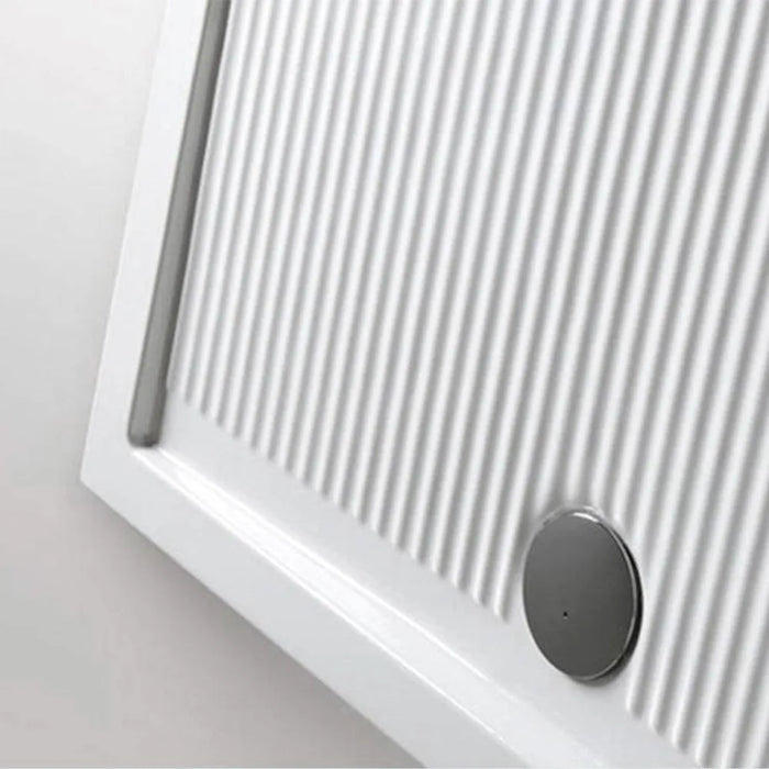 Piatto doccia 70x120 H 6.5 rettangolare in ceramica bianca con antiscivolo Ferdy