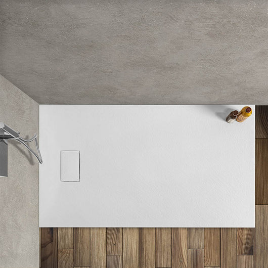 Piatto doccia 70x120 in resina bianco effetto pietra riducibile AgorÃ 