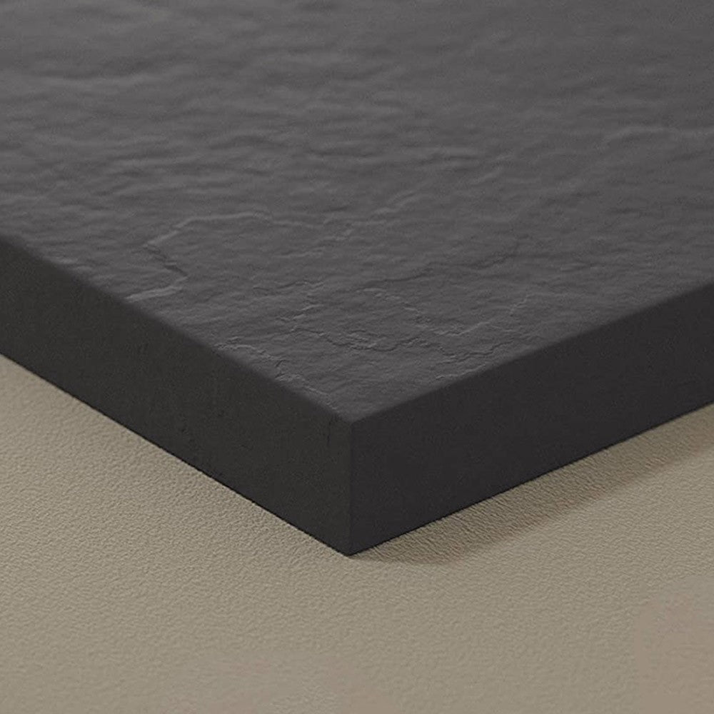 Piatto doccia 70x120 in resina su misura effetto pietra antracite Karen