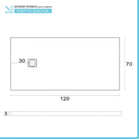 Piatto doccia 70x120 in resina su misura tortora effetto pietra Karen