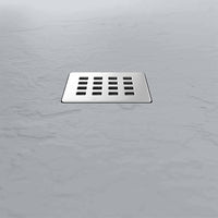 Piatto doccia 70x140 cm grigio effetto pietra in resina riducibile Karen