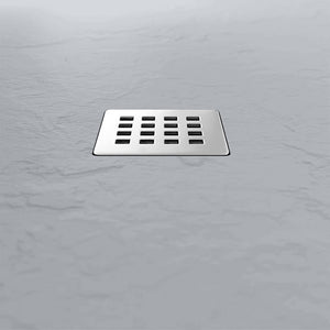 Piatto doccia 70x140 cm grigio effetto pietra in resina riducibile Karen