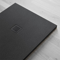 Piatto doccia 70x180 marmo resina effetto pietra antracite riducibile   Loren