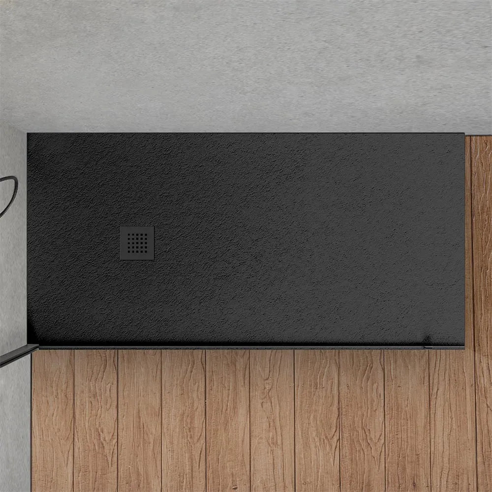 Piatto doccia 70x180 marmo resina effetto pietra antracite riducibile   Loren