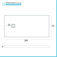 Piatto doccia 70x200 in marmoresina Karen bianco effetto pietra