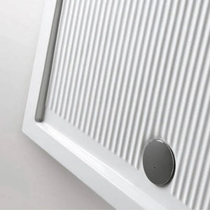 Piatto doccia 70x90 H 6.5 rettangolare in ceramica bianca con antiscivolo Ferdy