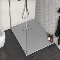 Piatto doccia 80x100 filo pavimento Agorà in resina grigio pietra