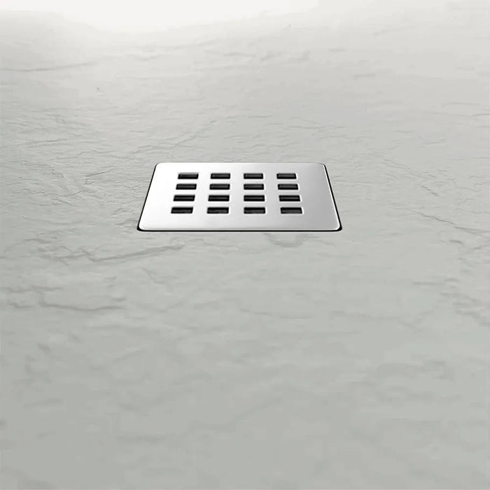 Piatto doccia 80x100 filo pavimento Karen in resina ghiaccio pietra