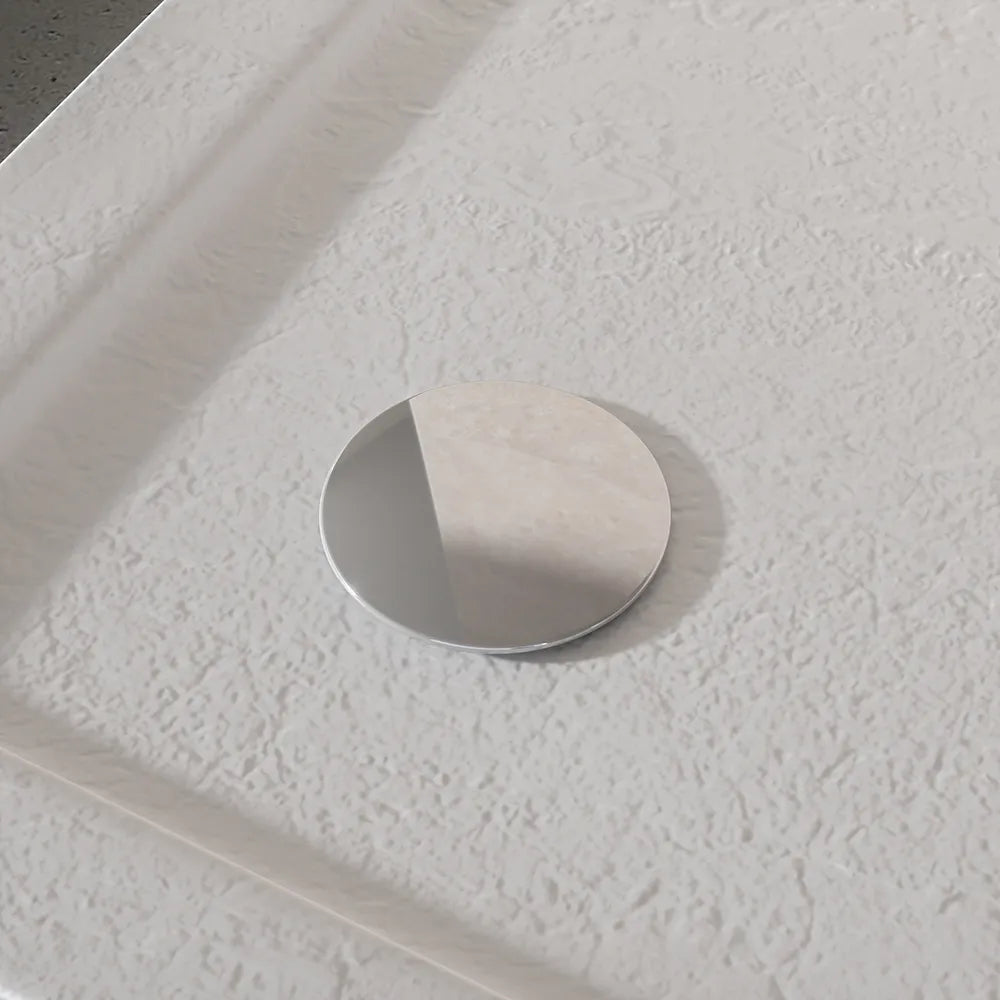 Piatto doccia 80x140 effetto pietra bianco in acrilico altezza slim | Petra