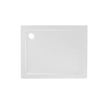 Piatto doccia 80x100 effetto pietra bianco in acrilico altezza slim | Petra