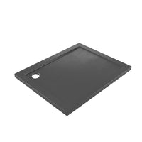 Piatto doccia 80x90 effetto pietra nero in acrilico altezza slim | Petra