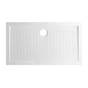 Piatto doccia 80x120 H 6.5 rettangolare in ceramica bianca con antiscivolo Ferdy