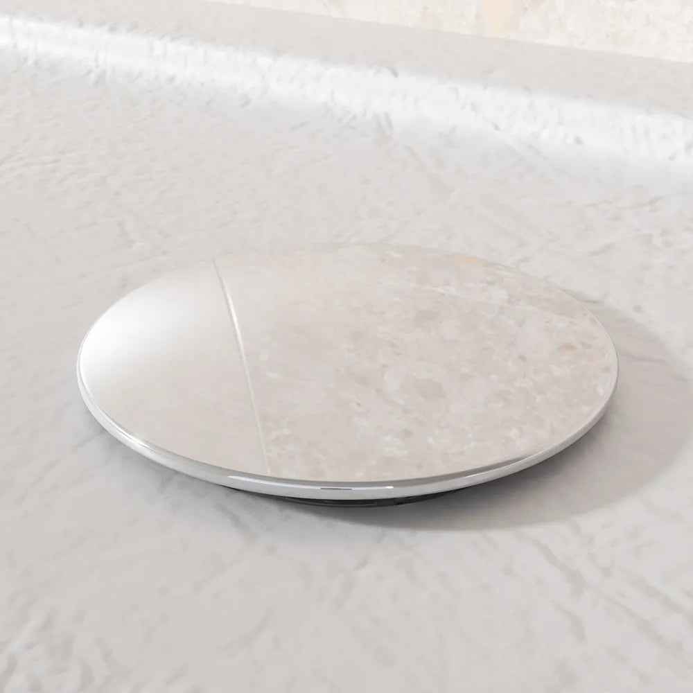 Piatto doccia 90x120 effetto pietra bianco in acrilico altezza slim | Petra