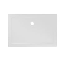 Piatto doccia 80x120 effetto pietra bianco in acrilico altezza slim | Petra