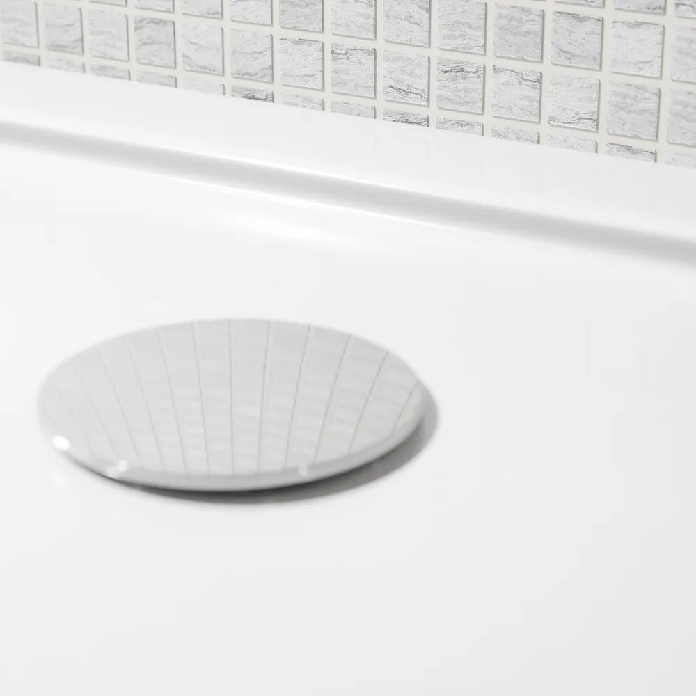 Piatto doccia 90x120 cm bianco lucido bordato in acrilico rinforzato | Asteios