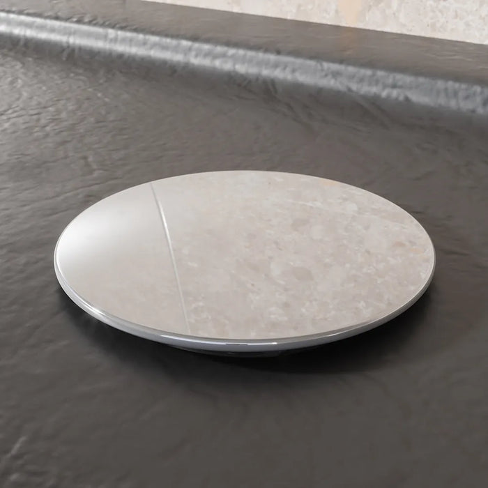 Piatto doccia 80x110 effetto pietra nero in acrilico altezza slim | Petra