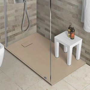 Piatto doccia 80x140 in resina tortora effetto pietra serie Agorà