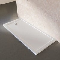 Piatto doccia 70x170 effetto pietra bianco in acrilico altezza slim | Petra