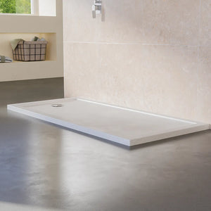 Piatto doccia 70x170 effetto pietra bianco in acrilico altezza slim | Petra