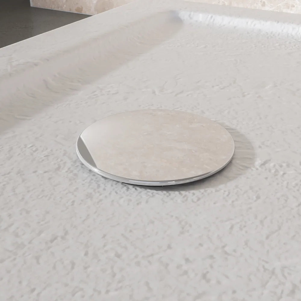 Piatto doccia 70x170 effetto pietra bianco in acrilico altezza slim | Petra