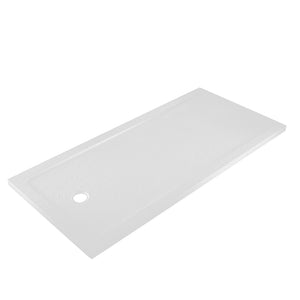 Piatto doccia 70x170 effetto pietra bianco in acrilico altezza slim | Petra