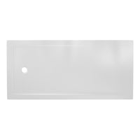 Piatto doccia 70x170 cm bianco lucido bordato in acrilico rinforzato | Asteios