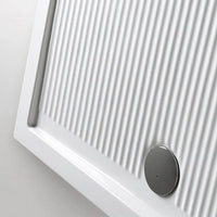 Piatto doccia 90x90 H 6.5 quadrato in ceramica bianca con antiscivolo Ferdy