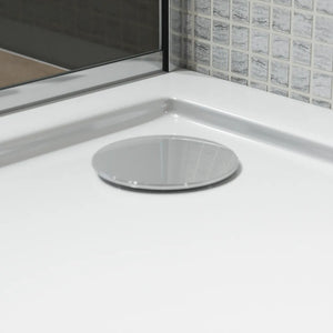 Piatto doccia 80x80 cm bianco lucido bordato in acrilico rinforzato | Asteios