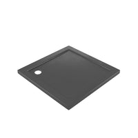 Piatto doccia 90x90 effetto pietra nero in acrilico altezza slim | Petra