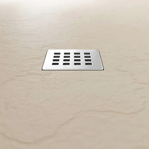 Piatto doccia 80x90 Karen in resina riducibile tortora effetto pietra