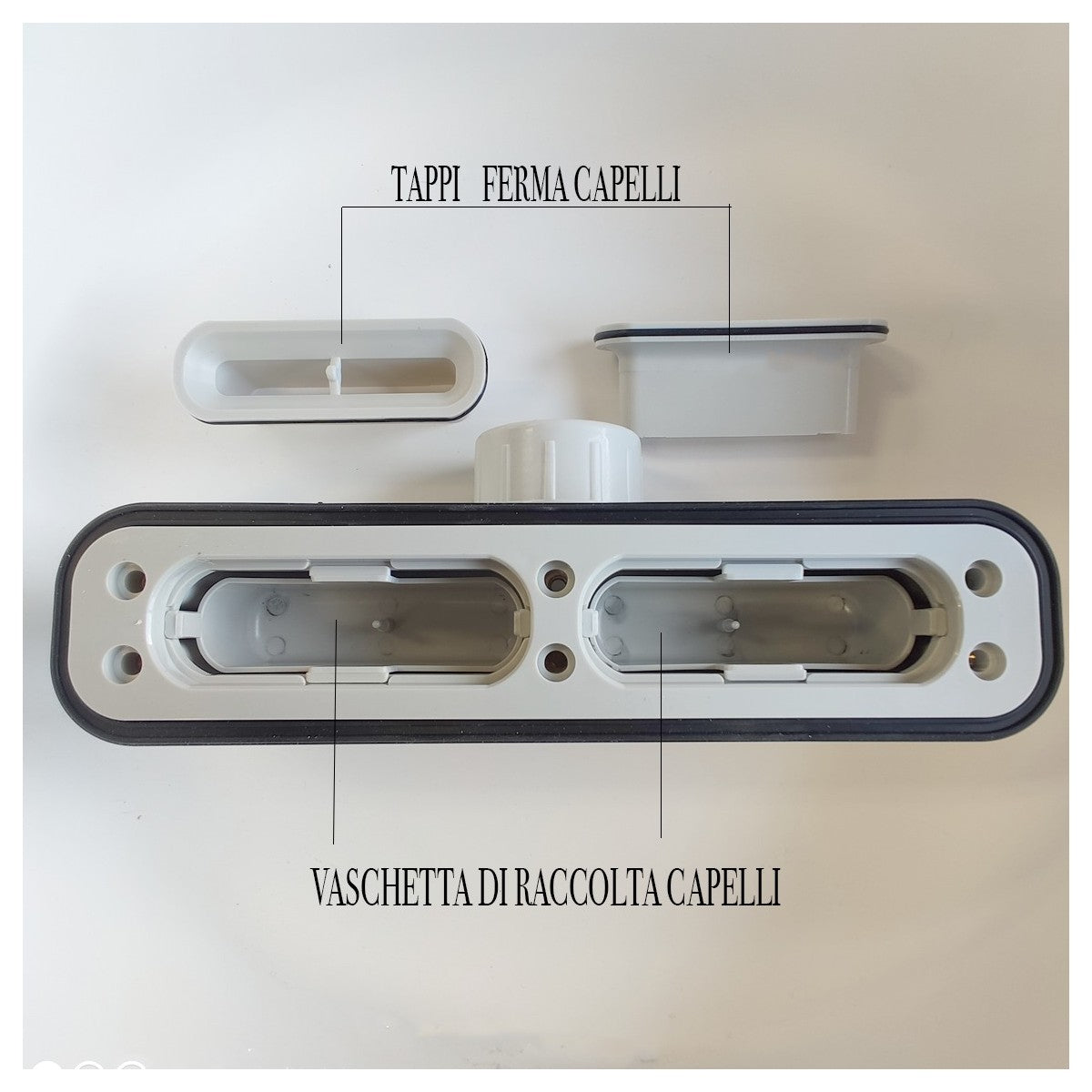 Piatto doccia in marmoresina grigio scuro effetto pietra cemento vincent, misura 70x140