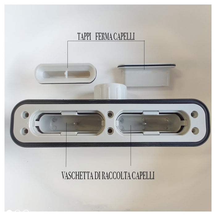 Piatto doccia in marmoresina grigio scuro effetto pietra cemento vincent, misura 70x140