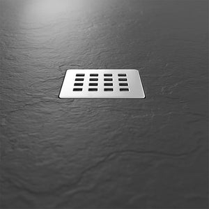 Piatto doccia ardesia 90x90 resina effetto pietra antracite Karen