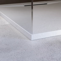 Piatto doccia 80x80 cm in marmoresina bianco effetto pietra | Paros