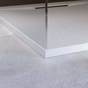 Piatto doccia 80x80 cm in marmoresina bianco effetto pietra | Paros