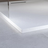 Piatto doccia 80x120 cm in marmoresina bianco effetto pietra | Paros