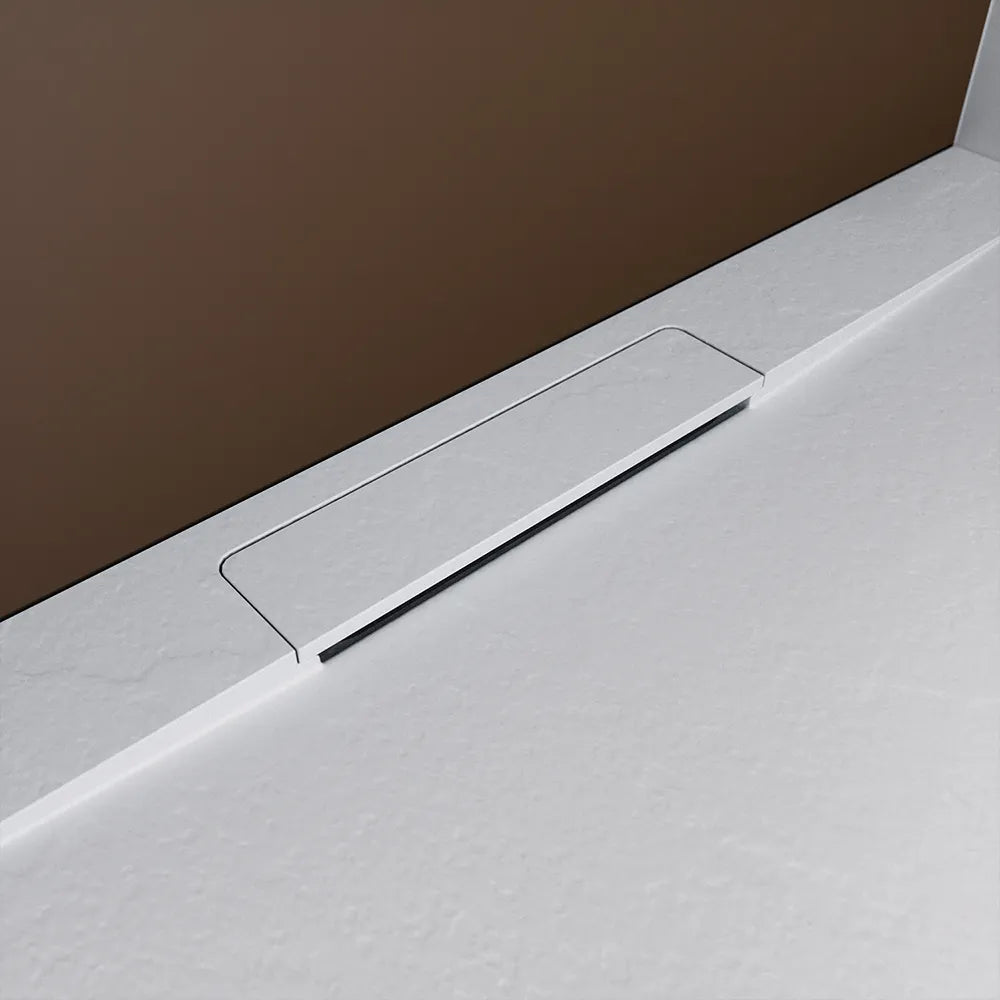 Piatto doccia 70x140 cm in marmoresina bianco effetto pietra | Paros