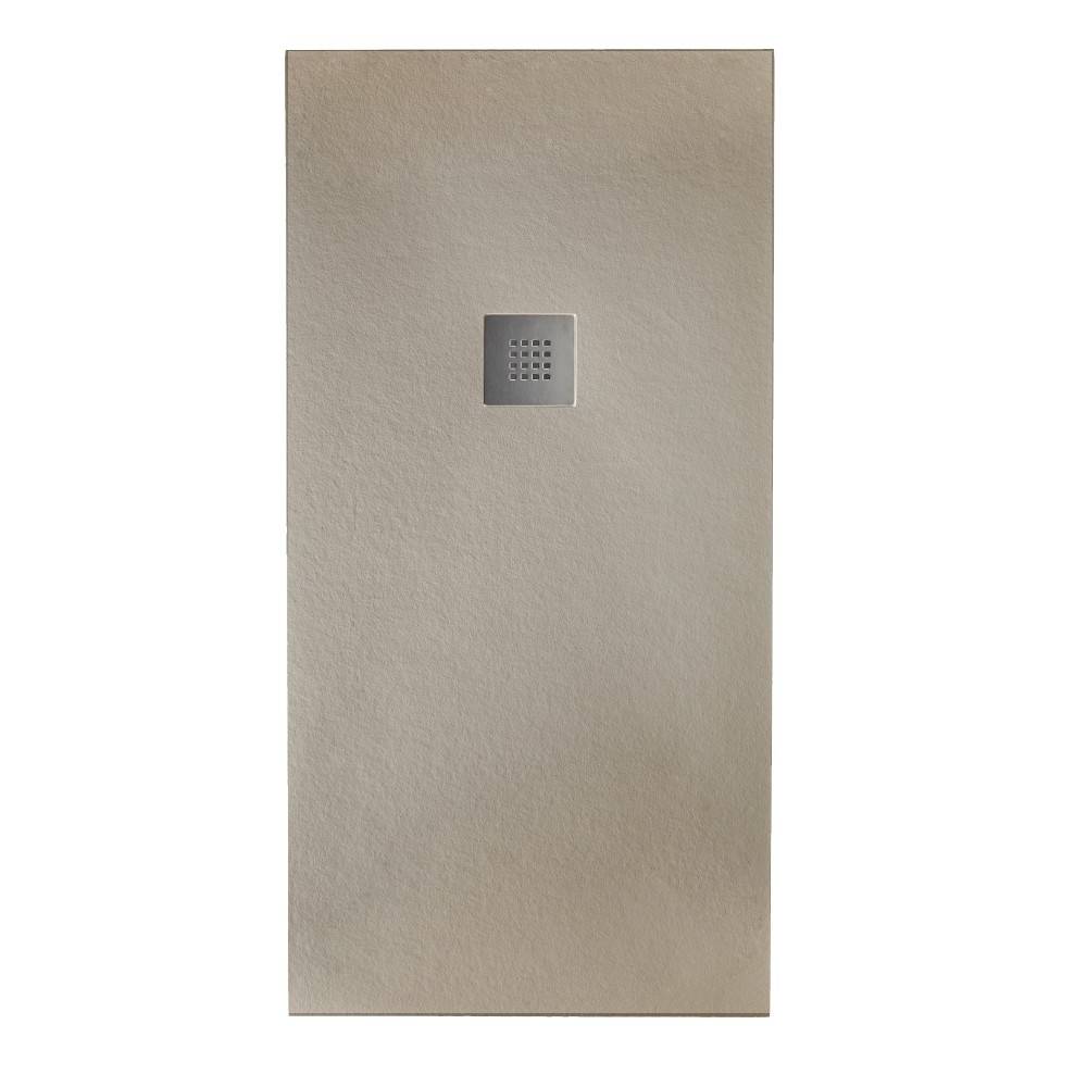 Piatto doccia effetto pietra 70x90 Tortora marmoresina pieno piletta inclusa - HDcasa