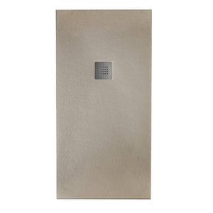 Piatto doccia effetto pietra 70x90 Tortora marmoresina pieno piletta inclusa - HDcasa