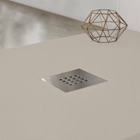 Piatto doccia effetto pietra 70x90 Tortora marmoresina pieno piletta inclusa - HDcasa