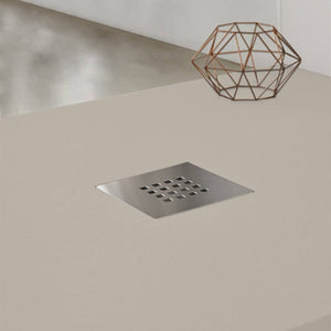 Piatto doccia effetto pietra 70x90 Tortora marmoresina pieno piletta inclusa - HDcasa