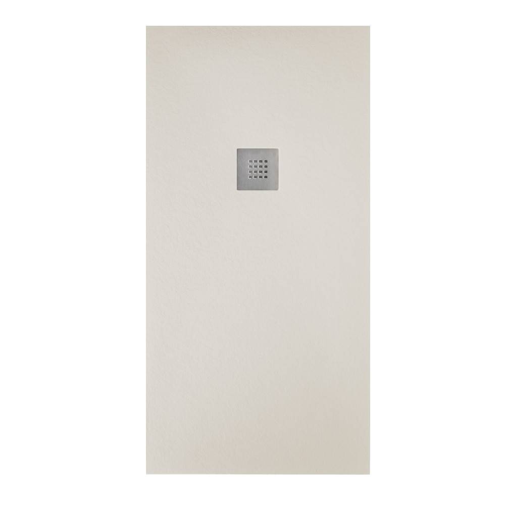 Piatto doccia effetto pietra 90x120 Crema marmoresina pieno Piletta inclusa