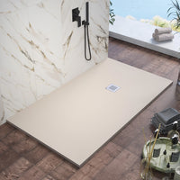 Piatto doccia 70x140cm in marmoresina avorio effetto pietra | Kos