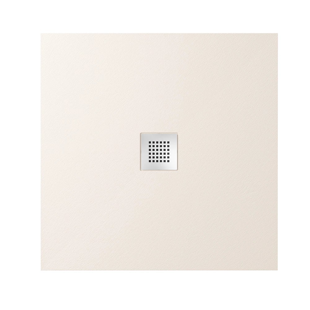 Piatto doccia 80x80cm in marmoresina avorio effetto pietra | Kos