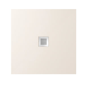 Piatto doccia 80x80cm in marmoresina avorio effetto pietra | Kos