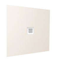 Piatto doccia 80x80cm in marmoresina avorio effetto pietra | Kos