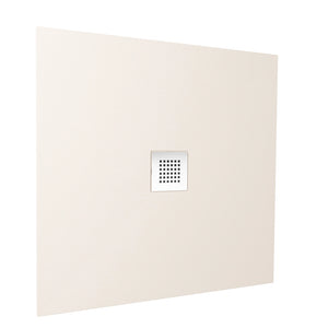 Piatto doccia 80x80cm in marmoresina avorio effetto pietra | Kos