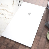 Piatto doccia 70x110cm in marmoresina bianco effetto pietra | Kos